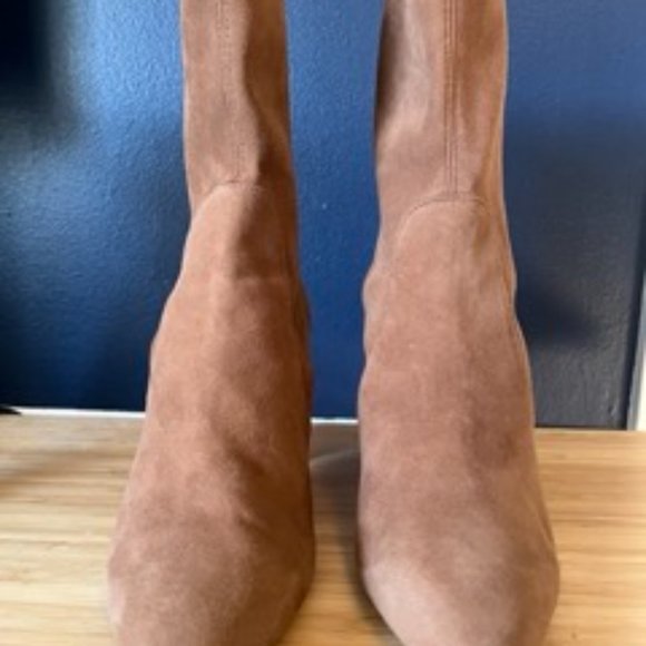 Stuart Weitzman Sofia 50 Stretch Suede Bootie- Great Condition (Women's 7 1/2) - Picture 2 of 7